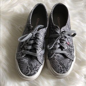Snakeskin Pattern Grey Superga